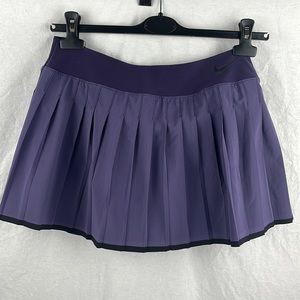 Nike Purple Pleated Tennis Skirt with Black Trim